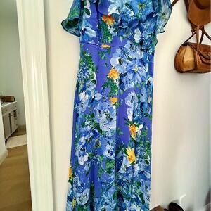 London times blue floral maxi Size 6